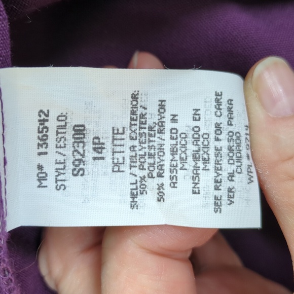 Sag Harbor Petites Plum Color Blazer - Picture 5 of 7